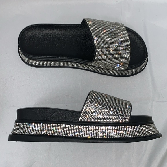 PLATFORM RHINESTONE SLIDES - Picture 5 of 7